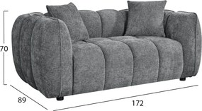 ΣΕΤ ΣΑΛΟΝΙ 3ΘΕΣΙΟΣ &amp; 2ΘΕΣΙΟΣ LYKKE HM10812.01 ΓΚΡΙ ΥΦΑΣΜΑ