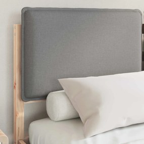 vidaXL Σκελετός Κρεβατιού με Επενδεδυμένο Κεφαλάρι Ανοιχτό γκρι