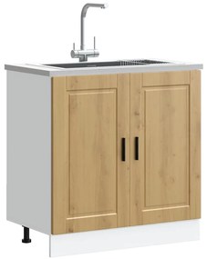 vidaXL Ντουλάπι βάσης νεροχύτη Porto Δρυς τεχνίτης 80x46x81,5 cm