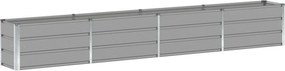 vidaXL Γλάστρα Ανοιχτό γκρι 320 x 40 x 45 cm Ατσάλι