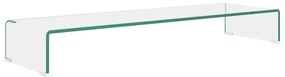 vidaXL Βάση Τηλεόρασης/Οθόνης Διάφανη 100 x 30 x 13 εκ. Γυάλινη