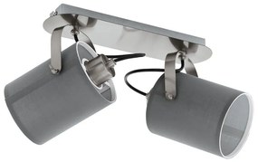 Φωτιστικό Οροφής Spot Villabate 98139 Grey Eglo Metal, Fabric