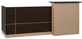 ΓΡΑΦΕΙΟ ΥΠΟΔΟΧΗΣ DALTON HM2068.01 ΜΕΛΑΜΙΝΗ ΣΕ WENGE-ΜΠΕΖ 240x80x106Υεκ.