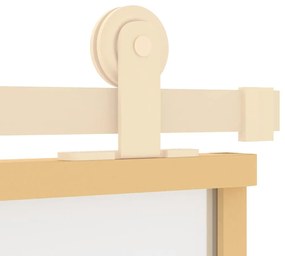 vidaXL Συρόμενη Πόρτα Χρυσή 90x205 εκ. Αμμοβολή ESG Γυαλί/Αλουμίνιο