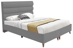 Κρεβάτι διπλό Luxe pakoworld με αποθηκευτικό χώρο ανθρακί ύφασμα 160x200εκ Model: 323-000004