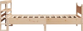 vidaXL Πλαίσιο Κρεβατιού Κεφαλάρι 75x190εκ. Μασίφ Πεύκο