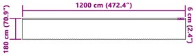 vidaXL Κουρτίνες με κουρτίνες Floral Λευκό 1200 x 180 εκ. Πολυεστέρας