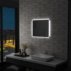 vidaXL Καθρέφτης Μπάνιου LED με Αισθητήρα Αφής 60 x 50 εκ.