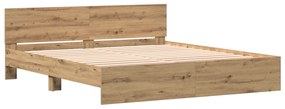 vidaXL Κρεβάτι με Κεφαλάρι σε Παλιό Δρύς – 180 x 200 εκ, από τεχνητό ξύλο.