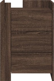 vidaXL Κομοδίνο Καφέ Δρυς 45x50x65 εκ. από Επεξεργασμένο Ξύλο