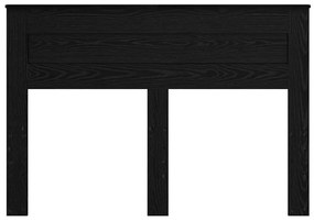 vidaXL Κεφαλάρι με κεφαλάρι Μαύρη Οξυά 160 cm Επεξεργασμένο ξύλο