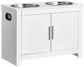 VEVOR Pet Feeding Station w/ 2 Elevated Dog Bowls Dog Food &amp; Toy Storage Cabinet