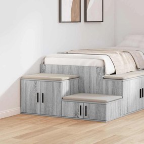 vidaXL Ντουλάπι αποθήκευσης 2 pcs Γκρίζο Σονομα 108 x 41 x 40 εκ