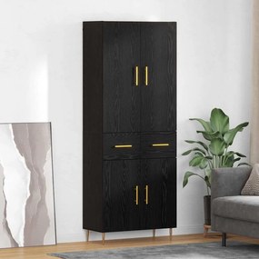 VidaXL Highboard Μαύρη Οξυά 69,5 x 34 x 180 εκ. Επεξεργασμένο Ξύλο