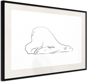 Αφίσα - Resting Polar Bear - 30x20 - Μαύρο - Με πασπαρτού