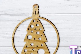 Intra απο ξύλο plywood 3mm-4mm πάχος Χριστουγεννιάτικο στολίδι Δίασταση 8x8 cm INTRAFABR-36318558