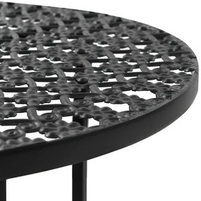 Τραπέζι Bistro Μαύρο 40 x 70 εκ. Μεταλλικό - Μαύρο
