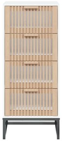 vidaXL Συρταριέρα Λευκή 40 x 30 x 95 εκ. από Επεξεργασμένο Ξύλο