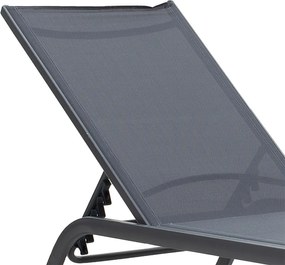 Ξαπλώστρα Jaipur pakoworld αλουμίνιο-textilene ανθρακί