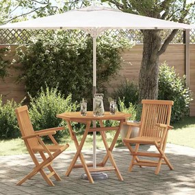 vidaXL Σετ Τραπεζαρίας Κήπου 2 pcs Καφέ Μασίφ ξύλο teak