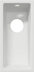 vidaXL Σιντρινο κουζίνας Λευκό 21 x 44 x 14 εκ. Γρανίτης