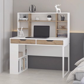 Γραφείο Λευκό / Καρυδί GACU 120x60x132