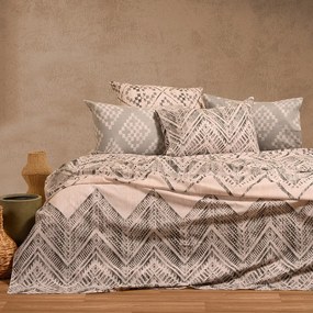 Σετ Σεντόνια Polycotton King Με Λάστιχο 180x200+32εκ. Barrio Grey Casual Line Melinen 20003674