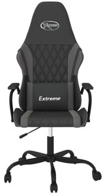 Καρέκλα Gaming Μαύρο/Γκρι από Συνθετικό Δέρμα - Μαύρο