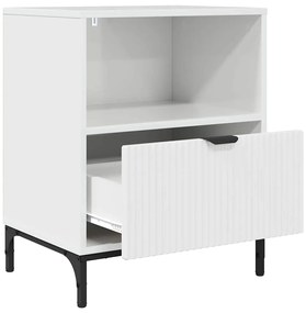 vidaXL Κομοδίνα με συρτάρι 2 pcs Γυαλιστερό λευκό 49 x 36 x 61 εκ