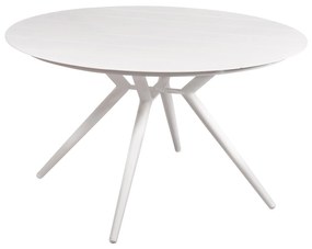 OUTDOOR TABLE ROUND HIGER  WHITE ALUMINUM Φ126Χ73Hcm.