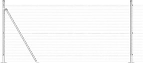 vidaXL Στύλος Περιφράξεων Ασημί 50 x 0,8 μ (25 x 25 χιλ. πλέγμα)