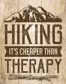 Μεταλλική πινακίδα Hiking - Therapy, (31 x 42 cm)
