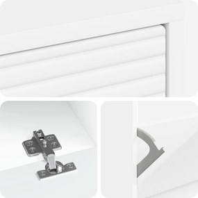 vidaXL Ντουλάπα Παπουτσιών HAARLEM 78 x 24 x 103 εκ. Λευκό