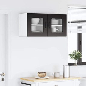 vidaXL Πάνελ πλυντηρίου πιάτων Kalmar 2 pcs Μαύρο Επεξεργασμένο Ξύλο