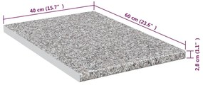 vidaXL Πάγκος Κουζίνας Γκρι με Γρανιτένια Υφή 40x60x2,8 εκ Μοριοσανίδα