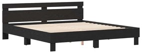 vidaXL Πλαίσιο Κρεβατιού Μαύρη Οξυά 180 x 200 cm Επεξεργασμένο ξύλο