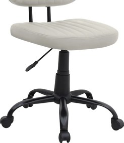 Καρέκλα γραφείου Romano Megapap από τεχνόδερμα χρώμα λευκό 46x53x79/86εκ.