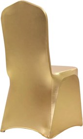 vidaXL Καλύμματα Καρέκλας Ελαστικά 6 τεμ. Χρυσά