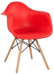 Πολυθρόνα Red Mirto HM005.08 Σετ 4τμχ Wood, Polypropylene