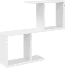 vidaXL Ράφι Τοίχου Λευκό 60 x 12 x 50,5 εκ Επεξεργασμένο Ξύλο