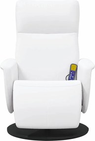 vidaXL Κάθισμα μασάζ Λευκό 71 x 90 x 105 εκ. Τεχνητό Δέρμα
