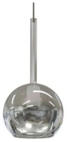 Φωτιστικό Οροφής Minibol/F 3483 14x14x29/300cm 1xE14 Silver Sikrea Metal, Glass
