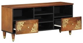 vidaXL Ντουλάπι Τηλεόρασης Καφέ 100 x 33.5 x 46 εκ Μασίφ ξύλο μάνγκο