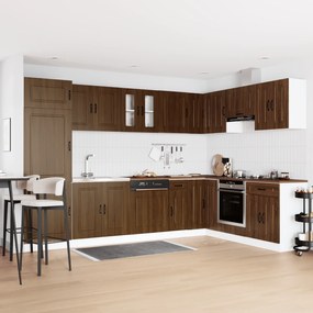 vidaXL Ντουλάπα Κουζίνας με πόρτα Kalmar 2 pcs Καφέ 80 x 46 x 81.5 εκ