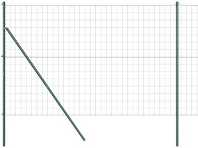 vidaXL Euro Fence με 7 Πόλους 1.5x10 μ Γαλβανισμένος Χάλυβας Πράσινος