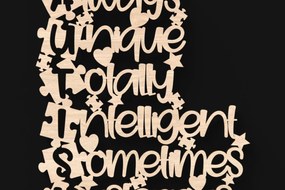 Intra απο ξύλο plywood 3mm-4mm πάχος Σημάδι λέξεων αυτισμού Σημάδι κοπής με λέιζερ Δίασταση 30x30 cm INTRAFABR-103236202