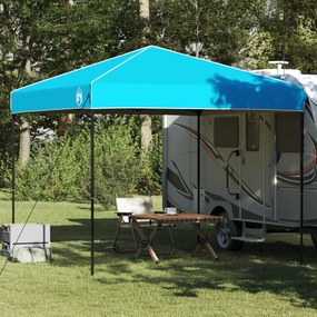 vidaXL Σκηνή Σκίασης Μπλε 250 x 250 x 227 / 236 / 245 εκ. Ύφασμα Oxford