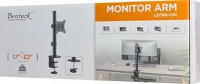 BRATECK βάση γραφείου οθόνης LDT66-C01, 17-32", έως 9kg