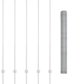 vidaXL Πόδια Φράχτη 10 τεμ Κανάλι U 150 εκ Γαλβανισμένο Ατσάλι