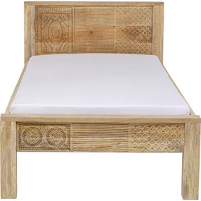 Wooden Bed Puro High 100x200cm - Καφέ